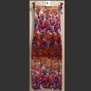 Neiman Marcus Black Halo Multi-Colored Floral Dress